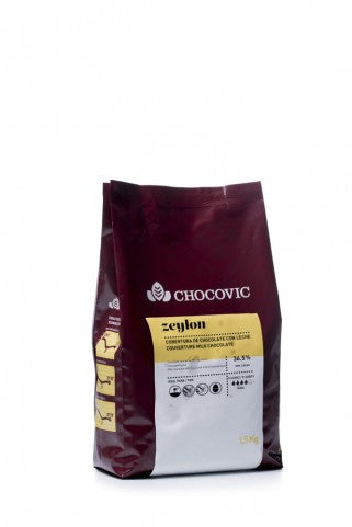 Chocolates - Chocolate Puro Chocovic Zeylon Ao Leite 1,5kg - Barry Callebaut